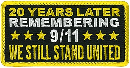 Оригинални познати закрпи и апликации 9/11 - Никогаш не заборавајте на 20 -годишнината од 11 септември 2001 година, лепенка - висока конец