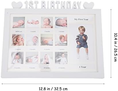 Кисангел бебиња прва година рамка 12 месечна рамка за слика 1 -та роденденска фото рамка за слика Рамка пресвртница Фотографии Рамка за