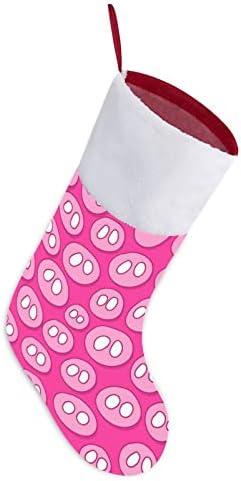 Свинче носеви Божиќ што виси порибување симпатична санта чорап за украси за Божиќни украси украси подароци