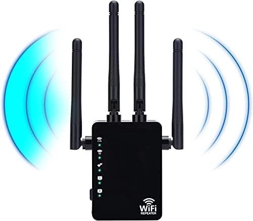 WiFi Extender 1200 Mbps, 2,4 & 5GHz засилувач со двојна лента, повторувач на сигнал за засилувач на сигнал со порта за етернет
