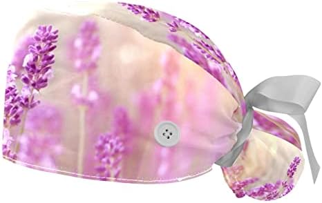 Јидакс 2 парчиња Бохо цветна шема Работно капаче со копчиња и лента со лента за долга коса