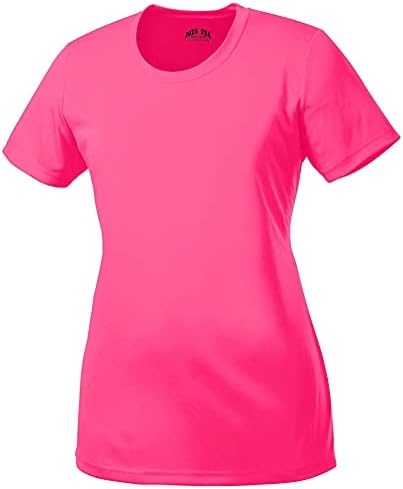 Dri-quip женски неонски бои со голема видливост Атлетски маици во големини S-4XL