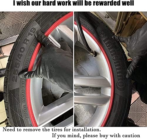 Заштита на легури на тркалото, 4PCS најлон Hubcap, RIM Trim Ring, заштита од несреќа, отпорна на гребење, издржлива, за сите гуми, 16-20