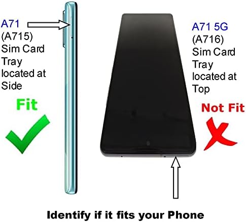 PHONSUN Sim Картичка Послужавник Sd Картичка Слот Замена За Samsung Galaxy A71 SM-A715U Црна