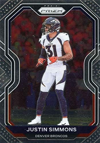 2020 Panini Prizm 118 Justin Justin Simmons Denver Broncos NFL Football Trading Card