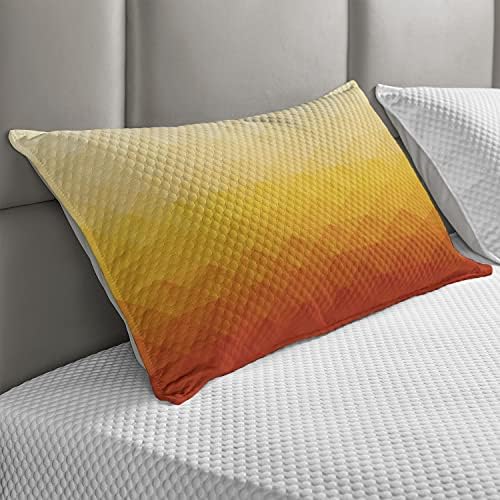 Амбесон Апстрактни ватирани перници, дигитален триаголник геометриски мозаик градиентски нијанси на портокалова поли уметност, стандарден