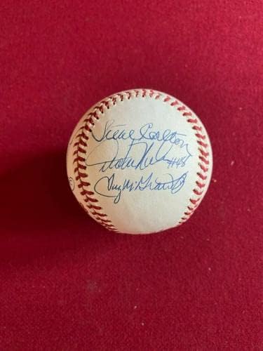 1980 Филис: Роуз/Шмит/Карлтон, автограмиран „Б бејзбол - автограмирани бејзбол