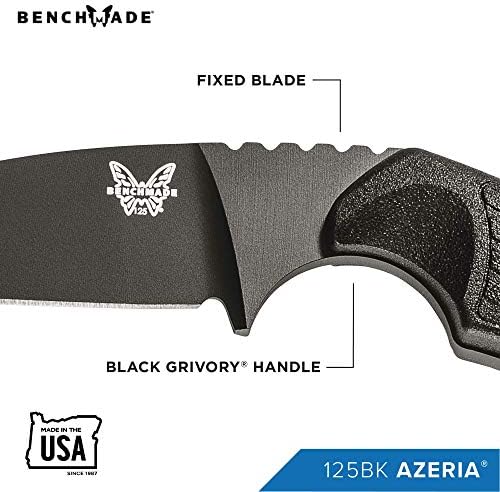 Benchmade - Азербејџан 125 нож, сечилото на Венлиф со аголен профил, обичен раб, обложена завршница, направена е САД во САД