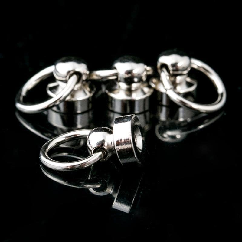 10 парчиња / лот 8мм метална метална мерачка влечење прстен завртка за завртки за занаети DIY занаети кожни торби декор глави шила