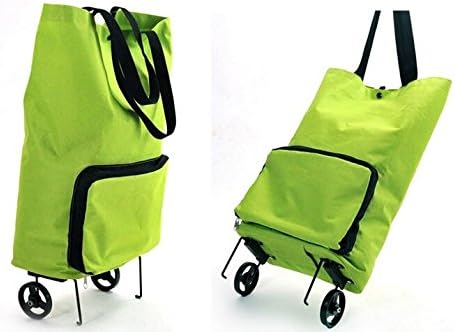 Preeyawadee преклопено шопинг количка тркало со лесна торба за преклопување на торбички за торбички за колички