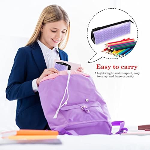 Laiyuhua Преносна стилска торба со молив, пун кожен пенкало, компактен патент торбички, козметичка торба канцеларија додаток Организатор