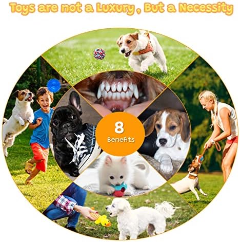 Зеаксуи 20 Пакет Диверзифицирани Кутре Играчки, Кутре Џвакање Играчки За Почетнички Кучиња Со Куче Писклив Играчки, Куче Третираат