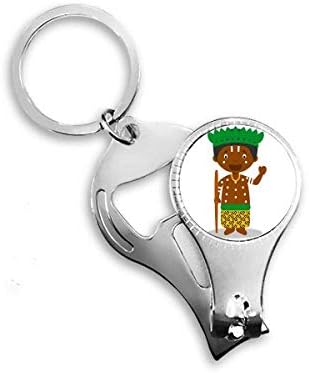 Црна дива конго цртан филм уметност деко подарок моден ноил прстен прстен клуч за шишиња со шишиња клипер