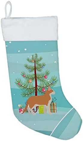 Богатства на Каролина CK4559CS Aphrodite гигант 2 Cat Merry Christman Christmas Christmas Stocking, камин виси чорапи Божиќна сезона забава