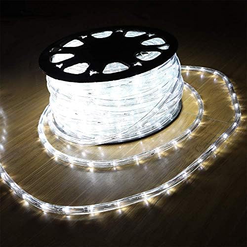 Dingfu го надгради 100 -тите 720 LED јаже светла, затворен водоотпорен водоотпорен јаже светла, светло за бело јаже за палуба,