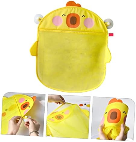 KOMBIUDA Animal Toys Bath Toys Pouch Bathtub Cartoon Container Bathing Quick Duck with Bag Suction Bathroom Mesh Cute Cups and Holder