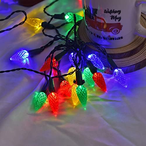 Божиќни светла Cotouxker, 50 LED 16 -те Божиќни светло украси во затворен простор DIY зелена жица низа светла за внатрешен двор