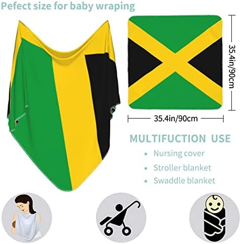 Бебе ќебе со знаме на Јамајка, кое прима ќебе за обвивка за покривање на новороденчиња за новороденчиња