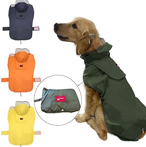Акапетинг водоотпорно куче со качулка со качулка со мантил за домашно милениче за големи кучиња и кученце （жолто XL）