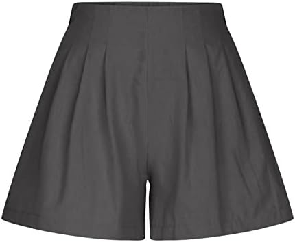 Shortsенгаго шорцеви за жени женски џемпери лабави еластични панталони за блиц на половината