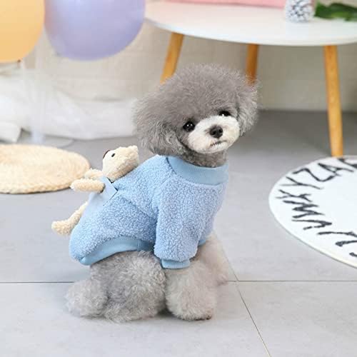 Кучен худи кутре џемпер облека за миленичиња облека за кучиња есен и зимска облека нова мечето мало куче домашно милениче облека со грб мече џемпер