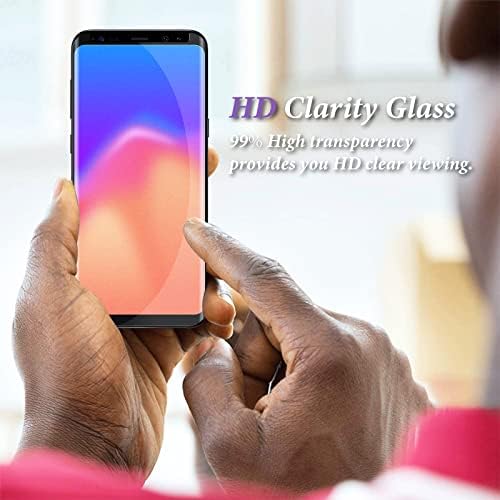 CNARERY [2 Пакет [Целосно покритие] Заштитник на екранот за Samsung Galaxy S9, 3D Curved/Easy Installation/Friendly/HD-Bubbul