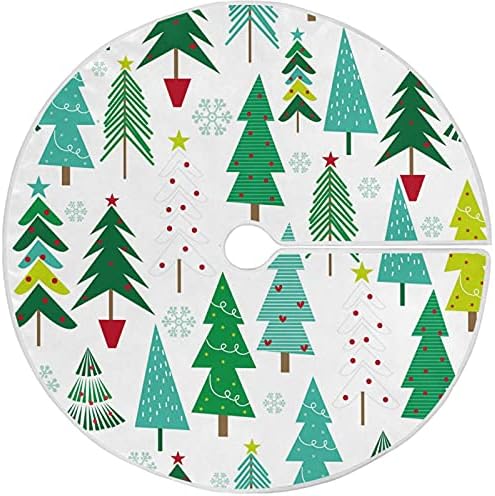 Оаренкол Божиќно Зелено Дрво Снегулка Елка Здолниште 36 инчни Божиќни Празнични Украси За Подлога За Елки