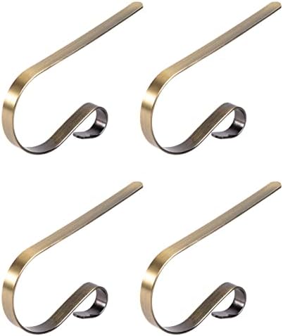 Toyvian Metal S Hooks 1 сет 4 парчиња божиќни држачи за порибување кука метална камин закачалка што не е безбедносна зафатнина