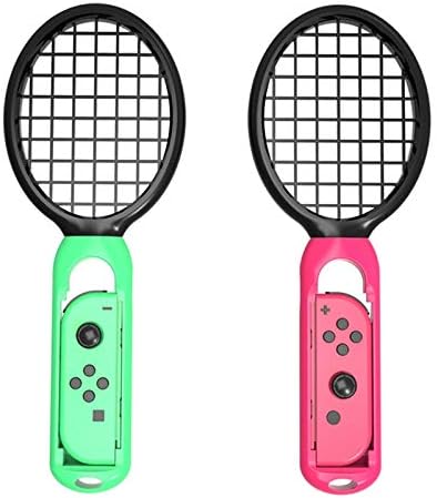 Хоби хоби 2 парчиња тениски рекет држач за држач за зафаќање на рачки со лента за зглобот за Nintendo Switch Joy-Con Hobbi