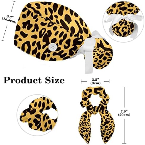 Леопард Беспрекорна позадина Работна капаче со копче, ласкава коса, една големина одговара на сите