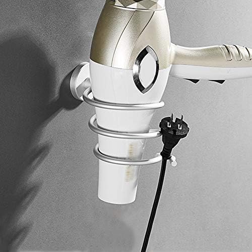 Држач за фен за коса FtVogue Wallид монтиран алуминиум легура на држач за фен за складирање на бања