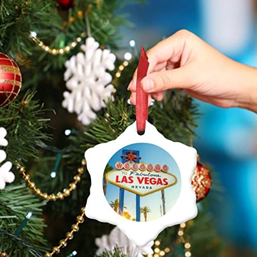 Божиќни украси во центарот на градот Лас Вегас 2022 Невада САД патуваат сувенир виси Божиќни украси за украси за виси дрвја, чувајте