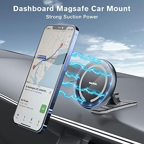 Магнетски држач за магнетски телефон за монтирање на автомобили Magsafe [Силни магнети 1,8 кг вшмукување] за iPhone 14 13 12 Pro