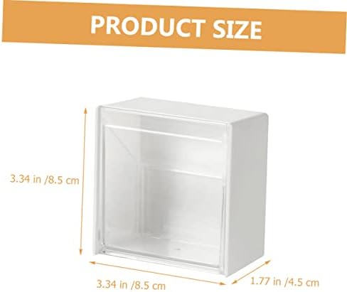 Кутија за складирање на козметика за складирање на wallидови од Alipis 4PCS, повеќенаменска PS PS бела