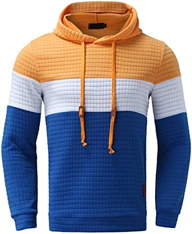 и спортска облека за џемпери костум за машки панталони есенски долги зимски блокирања во боја и тенок 2-парчен костум од тиква од тиква