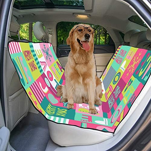 ЕНЕВОТКС Куче Седиште Покритие Прилагодено Надеж Стил Лента Кои Сакаат Ѕвезда Печатење Автомобил Седиште Капаци За Кучиња Водоотпорен