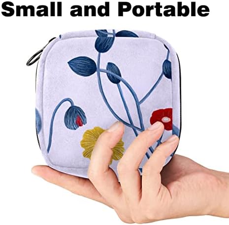 Торба за период на санитарна салфетка, санитарна торба за женски подлога санитарна подлога торбички за девојчиња дами, модерна цветна пролетна