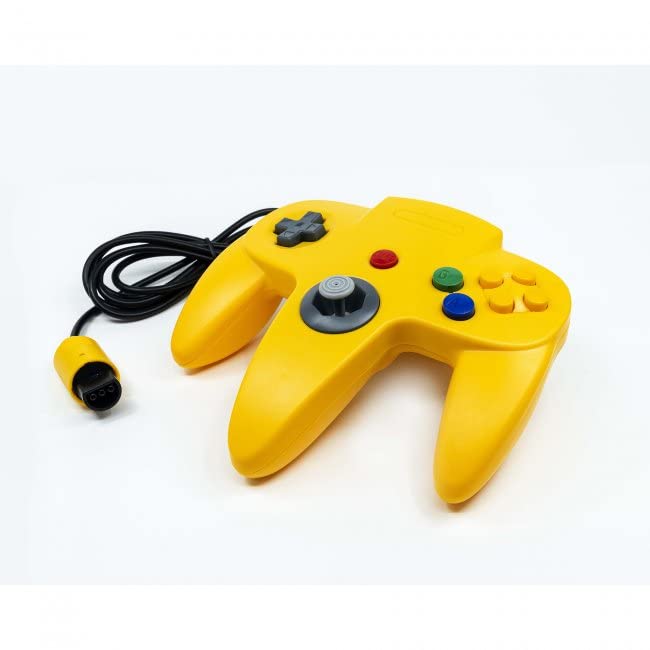 Teknogame N64 оригинал дизајниран жичен контролер на игри жолта
