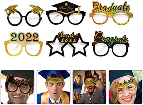 Стаклени украси за очила за сонце од starвезди од Претизум 2022 Сјај за дипломирање на очила за очила за хартија од 2022 година