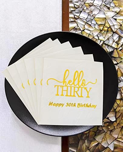80 парчиња злато здраво Триесет 30 -ти роденденски коктел за пијалоци за пијалоци на големо за жени и мажи 30 -ти роденден/30 -годишнина