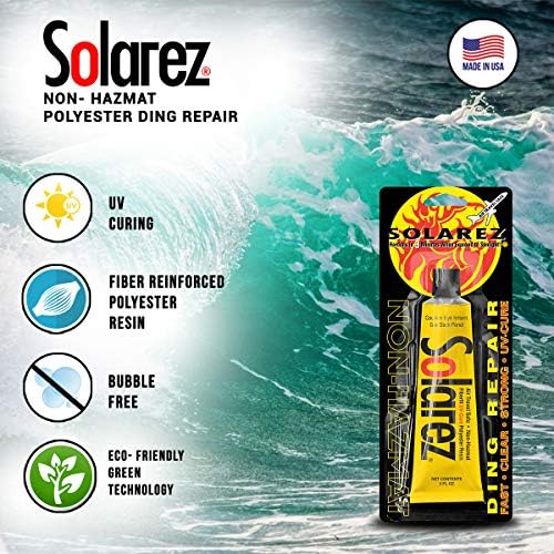 Комплет за поправка на Solarez UV Cure Air Travel Travel Travel Secution Surfboard - Ново! Безбедна не-хазматска формула, суво за помалку