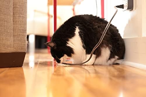 Meowcords -cord заштитник дизајниран за мачки -мачки заштитник на миленичиња 10 стапки, ја штити вашата мачка од џвакање преку изолирани