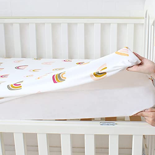 Поставени чаршафи за креветчиња за девојчиња за девојчиња за девојчиња - Гроздобер виножита Печати памук унисекс дете за креветчиња
