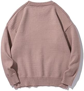 N/A streetwear есенски зимски џемпер мажи жени гуска шема плетена џемпер памук обичен пуловер џемпер