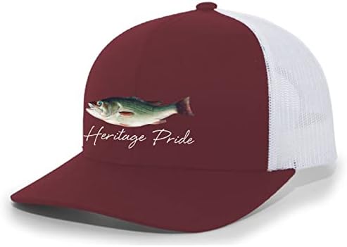 Наследство на гордоста на гордоста на слатководни риби со голема мерка бас риболов мажите извезени мрежи за камиони за бејзбол капа за