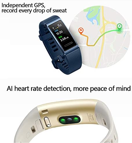Huawei Sport нараквица, Band 3 Pro GPS паметен опсег метал AMOLED 0,95 'целосен екран на допир на допир на допир на допир на допир на допир