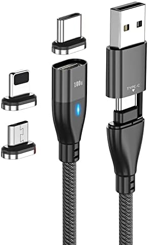 Кабел Boxwave Cable Компатибилен со LG тон бесплатен FP8 - MagnetoSnap PD Alchable Cable, Magnet PD 100W кабел за полнење USB Type -C микро