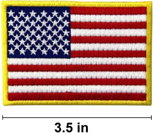 Тактичка црна американска знаме за крпеница и јамка, 3,5in, премиум извезено - скриен црно знаме на нас, компатибилно со Велкро, САД воена