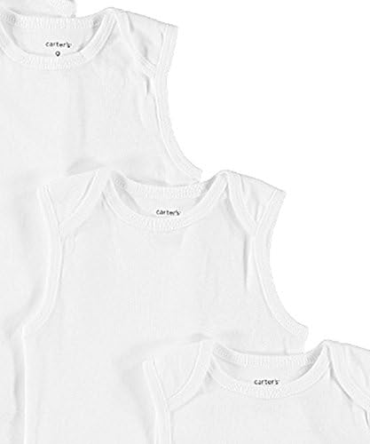 Carter's Unisex Baby 5 -Pack S/L Bodysuits - Бело - 3 месеци