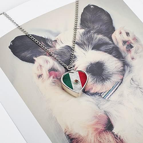 Гранџ Мексико Знаме Миленичиња Кремирање Накит За Пепел Меморијална Урна Ѓердан Приврзок Спомен За Куче Мачка